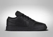 Koszykówka - Nike Air Jordan 1 Retro Low Gs Triple Black - miniaturka - grafika 1