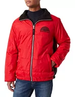 Kurtki męskie - Southpole Męska kurtka dwustronna dwustronna z polarem dla mężczyzn, kurtka przejściowa do noszenia w kolorze czerwonym lub czarnym, rozmiary XS - XXL, czerwony, M - miniaturka - grafika 1