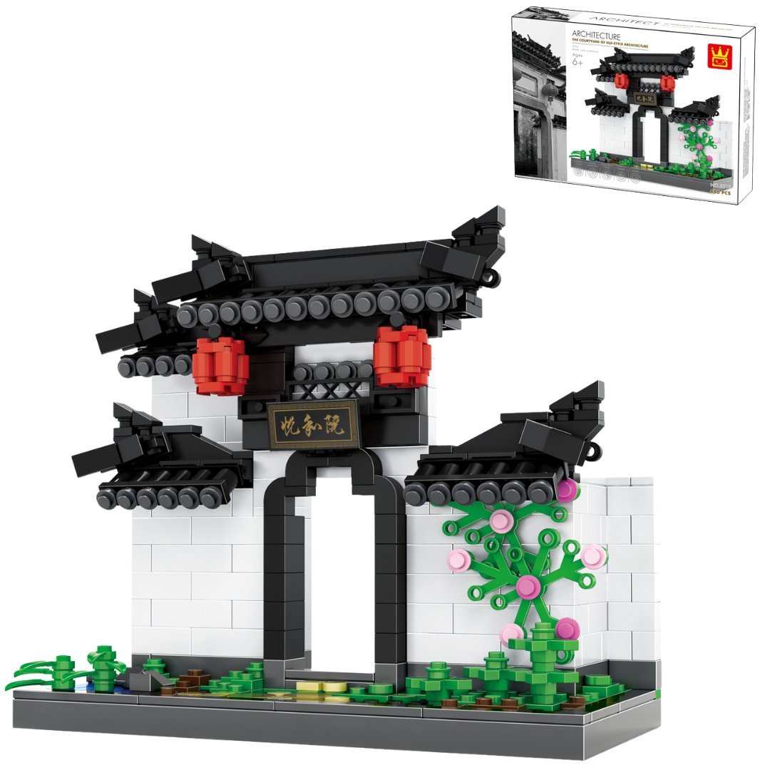 Klocki Wange 3313 - Dziedziniec w stylu Hui (The Courtyard of Hui-Style Architecture), 486 elementów