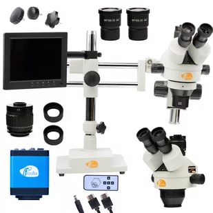 Rosfix Mikroskop stereoskopowy trinokularowy na suwnicy Jupiter Pro MSJP-T-SDMS1+Wyświetlacz 8+Oświetlacz 56xLED+Uchwyt do wyświetlacza+Kamera Draco.. - Mikroskopy i lupy - miniaturka - grafika 2