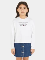 Bluzki damskie - Tommy Hilfiger Bluzka KG0KG07643 M Biały Regular Fit - miniaturka - grafika 1