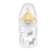 Butelki dla niemowląt - NUK butelka FC+ PP 150ml z wskażnikiem temperatury smoczek lateksowy 0-6m-cy M - miniaturka - grafika 1