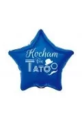 Dekoracje sali - balon foliowy 19" kocham cię tato niebieski godan - miniaturka - grafika 1