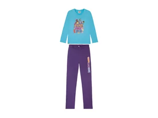 Piżamy dla dziewczynek - LEGO Piżama dziewczęca z kolekcji (koszulka + spodnie), 1 komplet (110/116, Turkusowy/ fioletowy) - grafika 1