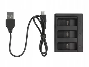 ŁADOWARKA POTRÓJNA do kamer GoPro Hero 5 6 7 BLACK - Ładowarki i akumulatory - miniaturka - grafika 1