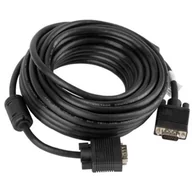 Kable komputerowe i do monitorów - LANBERG LANBERG Kabel VGA Ferryt 10M M/M Ekran czarny (CA-VGAC-10CC-0100-B) - miniaturka - grafika 1