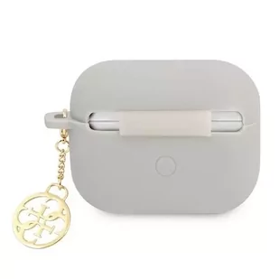 Guess GUAPLSC4EG AirPods Pro cover szary/grey Silicone Charm 4G Collection - Akcesoria do słuchawek - miniaturka - grafika 2