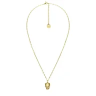 Naszyjniki - Pozłacana czaszka damski naszyjnik w stylu rockowym - Manoki - miniaturka - grafika 1