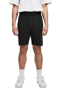 Urban Classics Męskie szorty Ribbed Shorts Black L, czarny, L - Spodenki damskie - miniaturka - grafika 1