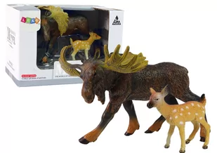 Zestaw 2 Figurek Łoś Sarna Zwierzęta Leśne Figurka - Figurki dla dzieci - miniaturka - grafika 1