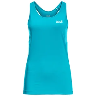 Damska Koszulka JACK WOLFSKIN NARROWS TANK W 1808571-1620 – Turkusowy - Koszulki sportowe damskie - miniaturka - grafika 1