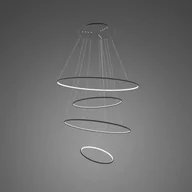 Lampy sufitowe - Lampa wisząca Ledowe okręgi No.4 Φ100 cm czarna 4k Altavola Design (Barwa światła barwa dzienna, Kierunek padania światła do wewnątrz, Kolor Czarny, Możliwość ściemniania nie) - miniaturka - grafika 1