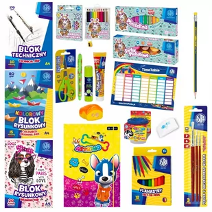 Zestaw Szkolny Astra Dogs (L) 19 El. - Dekoratorstwo - miniaturka - grafika 1
