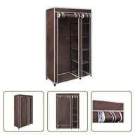 Szafy - The Living Store Szafa materiałowa brązowa - miniaturka - grafika 1