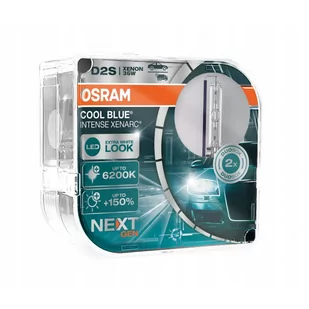 OSRAM XENARC COOL BLUE INTENSE D2S, +150% jaśniejsze światło, do 6200K, lampa ksenonowa, wygląd LED, duo box (2 lampy) - Części motocyklowe - miniaturka - grafika 1