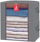 Meble modułowe i akcesoria - Organizer NA UBRANIA Pojemnik Na POŚCIEL KOŁDRĘ KOCE Pokrowiec XXL 40L DUŻY - miniaturka - grafika 1