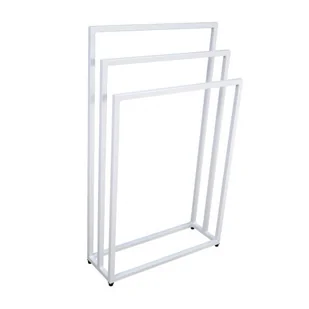 Biały stojący wieszak łazienkowy na ręczniki 60 cm M5-F52 - Wieszaki łazienkowe - miniaturka - grafika 1
