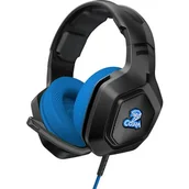 Słuchawki - COBRA QSHPS400 Czarno-niebieski - miniaturka - grafika 1