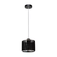 Lampy sufitowe - Lampa wisząca, Anina, 15x110 cm, czarny, transparentny, chrom - miniaturka - grafika 1