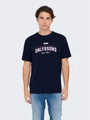 Koszulki męskie - Only & Sons T-Shirt Lenny 22028593 Granatowy Regular Fit - miniaturka - grafika 1
