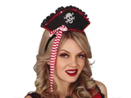 Dodatki do strojów karnawałowych - Opaska Kapelusz pirata z kokardką - 1 szt. - miniaturka - grafika 1