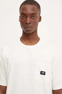 Vans t-shirt bawełniany męski kolor beżowy gładki VN000G3YFS81 - Koszulki męskie - miniaturka - grafika 1