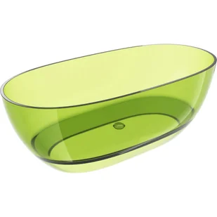 Mexen Pure lime wanna wolnostojąca transparentna 170 x 80 cm, korek chrom - 58071708012 - Wanny - miniaturka - grafika 1