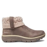 Botki damskie - Botki Skechers Easy Going Cozy 167401/TPE Beżowy - miniaturka - grafika 1