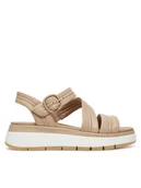 Sandały damskie - Clarks Sandały Tuscan Strap 26181475 Beżowy - miniaturka - grafika 1