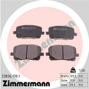 Klocki hamulcowe - komplet ZIMMERMANN 23836.170.1 - Klocki hamulcowe - miniaturka - grafika 1