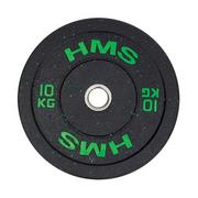 Pozostały sprzęt siłowy - HMS HTBR10 GREEN TALERZ OLIMPIJSKI BUMPER 10 KG 1AB-17-61-026 - miniaturka - grafika 1