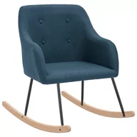 Fotele - vidaXL Fotel bujany niebieski tapicerowany tkaniną 330420 - miniaturka - grafika 1