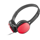 Słuchawki - UGO Słuchawki z mikrofonem USL-1222 (kolor czarno-czerwony) - miniaturka - grafika 1