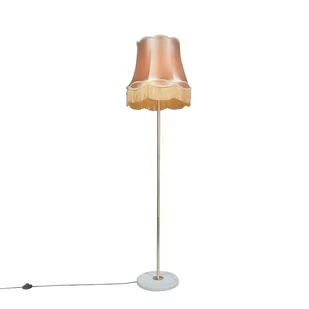 QAZQA Lampa podłogowa retro mosiądz klosz złota Granny 45cm - Kaso - Lampy stojące - miniaturka - grafika 1