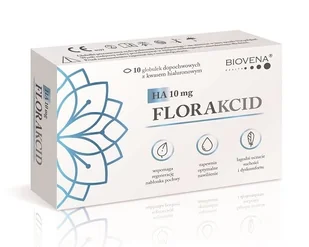 Biovena Health Florakcid 10 globulek dopochwowych z kw. hialuronowym - Układ moczowy i płciowy - miniaturka - grafika 1