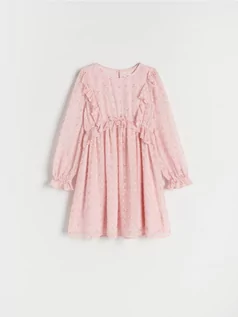 Sukienki i spódniczki dla dziewczynek - Reserved - Sukienka w kwiaty - pastelowy róż - grafika 1
