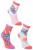 Skarpetki dla dzieci - Świąteczne skarpety dla dziewczynki, Disney Stitch, 3 pary, kolorowe, bawełna/poliester, rozmiar 23/26 - Sun City - miniaturka - grafika 1