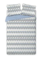 Faro Pościel bawełniana 220x200 Dream geometria niebieska szara W - Pościel - miniaturka - grafika 1
