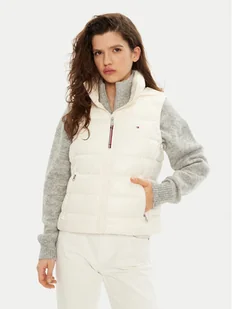 Tommy Hilfiger Bezrękawnik WW0WW43773 Écru Regular Fit - Kamizelki damskie - miniaturka - grafika 1