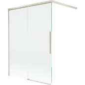 Parawany nawannowe - Mexen Rox parawan nawannowy 2-skrzydłowy rozsuwany 120 x 150 cm, transparent, nikiel szczotkowany - 8C9-120-003-97-00 - miniaturka - grafika 1