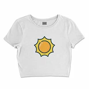 Bona Basics, Damski T-shirt basic, z nadrukiem cyfrowym, 100 bawełny, biały, swobodny, damski top, rozmiar: M, biały, M - Koszulki i topy damskie - miniaturka - grafika 1
