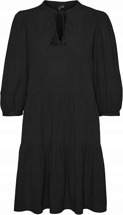Vero Moda Damska Krótka Sukienka Midi Sukienka 3/4 Rękaw Lato XXL