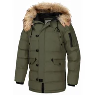 Odzież taktyczna i umundurowanie - Zimowa Kurtka Parka z kapturem Pit Bull Kingston II '24 - Oliwkowa  M - miniaturka - grafika 1
