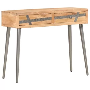 vidaXL vidaXL Stolik typu konsola, 90 x 30 x 75 cm, lite drewno akacjowe - Konsole i sekretarzyki - miniaturka - grafika 1