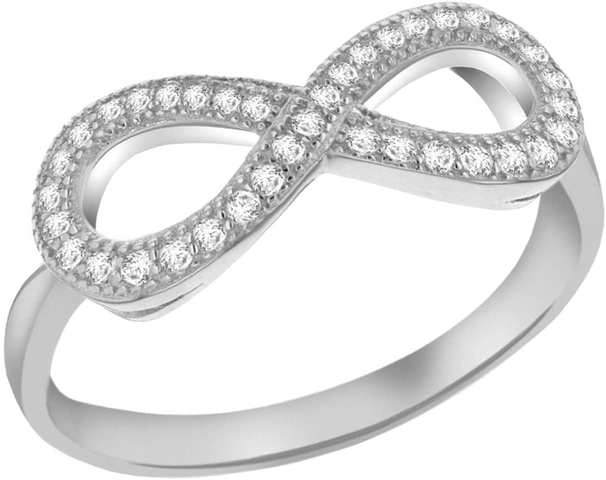 Tuscany Silver Sterling Silver Plated Cubic Zirconia Ring - Size 51 (16.2)