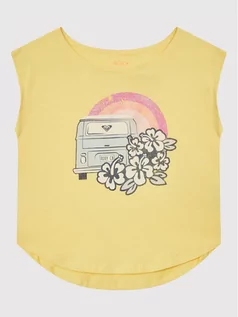 Bluzy dla chłopców - Roxy Bluzka Don't Walk Away Muscle ERGZT03871 Żółty Regular Fit - grafika 1