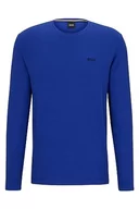 Koszulki męskie - BOSS Męska koszulka z długim rękawem w kształcie wafla, Bright Blue434, XL - miniaturka - grafika 1