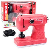 Zabawki AGD - Zabawkowa Maszyna Do Szycia Z Myszką Dla Dzieci Światła Różowa LEAN Toys - miniaturka - grafika 1
