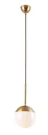 Lampy sufitowe - Maxlight LAMPA wisząca DALLAS P0241 szklana OPRAWA zwis kula ball złota P0241 - miniaturka - grafika 1