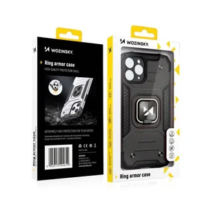 Wozinsky Ring Armor pancerne hybrydowe etui pokrowiec + magnetyczny uchwyt iPhone 12 mini różowy - Etui i futerały do telefonów - miniaturka - grafika 8